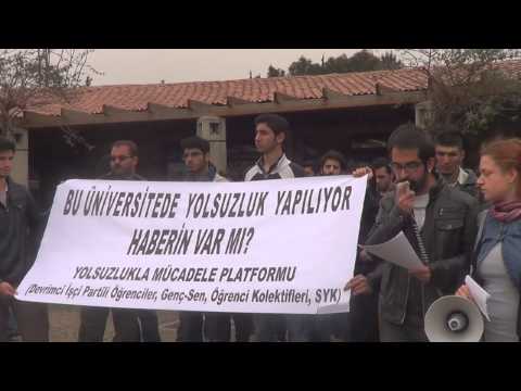 Akdeniz Üniversitesi Yolsuzlukla Mücadele eylemi