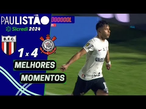 Botafogo SP 1 x 4 Corinthians   Melhores Momentos   Paulistão 2024