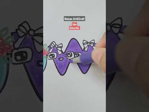 How to draw Alphabet Lore FLOWER (W) #shorts #alphabetlore #flowers