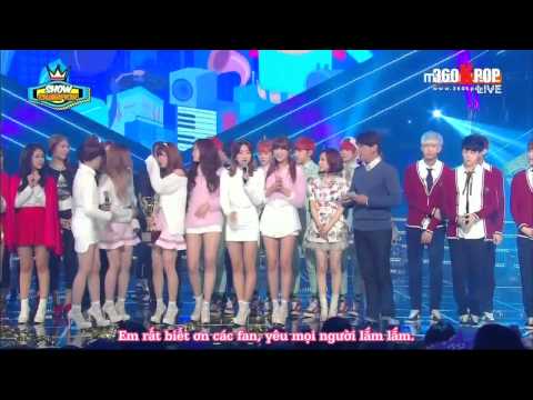 [Vietsub] 140409 MBC Music Show Champion Winning Speech + Encore {A Pink Team} [360kopop]