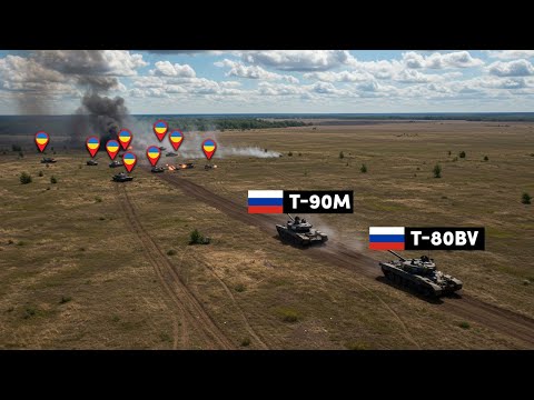 Tank Duel: Who Can Stand Against the T-80BV and T90-M? Western Tanks Are Scrap!
