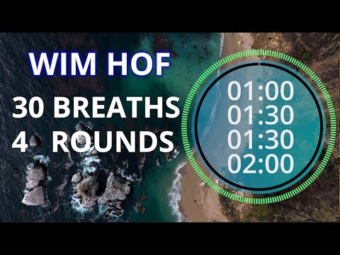 Wim Hof Guided Breathing Session - 4 Rounds For Beginners No Talking