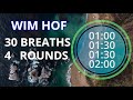 Wim Hof Guided Breathing Session - 4 Rounds For Beginners No Talking