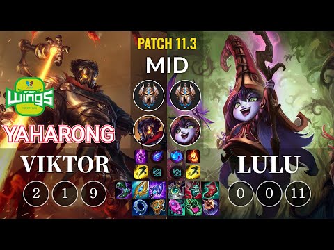 JAG Yaharong Viktor vs Lulu Mid - KR Patch 11.3