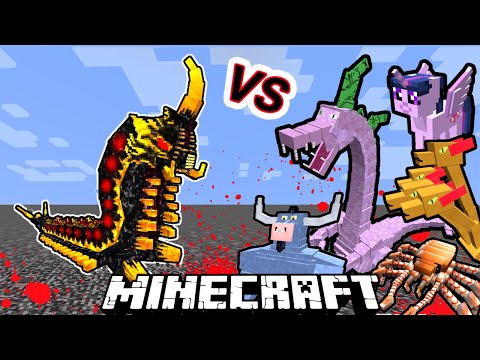 Battra Larva Vs. MLP Mythical Creatures in Minecraft