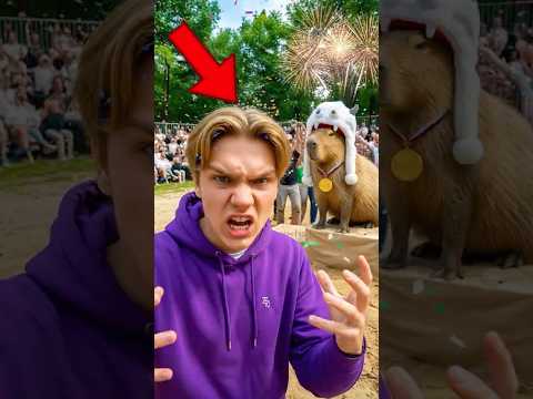 CODY Tricked CAPY into Fighting a SUMO WRESTLER 😧😧 #animals #capybara