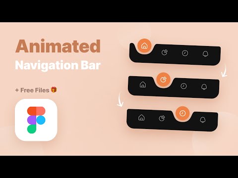 Animated Mobile Navigation Menu Bar Design in Figma | Bottom Navbar Animation