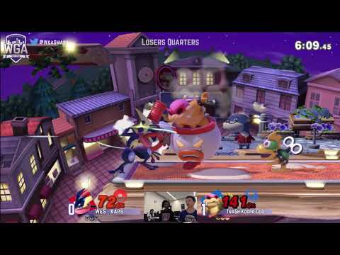 Kaps (Greninja) vs Trash Koopa God (Bowser Jr) - UW PR Singles #3 - Losers Quarters