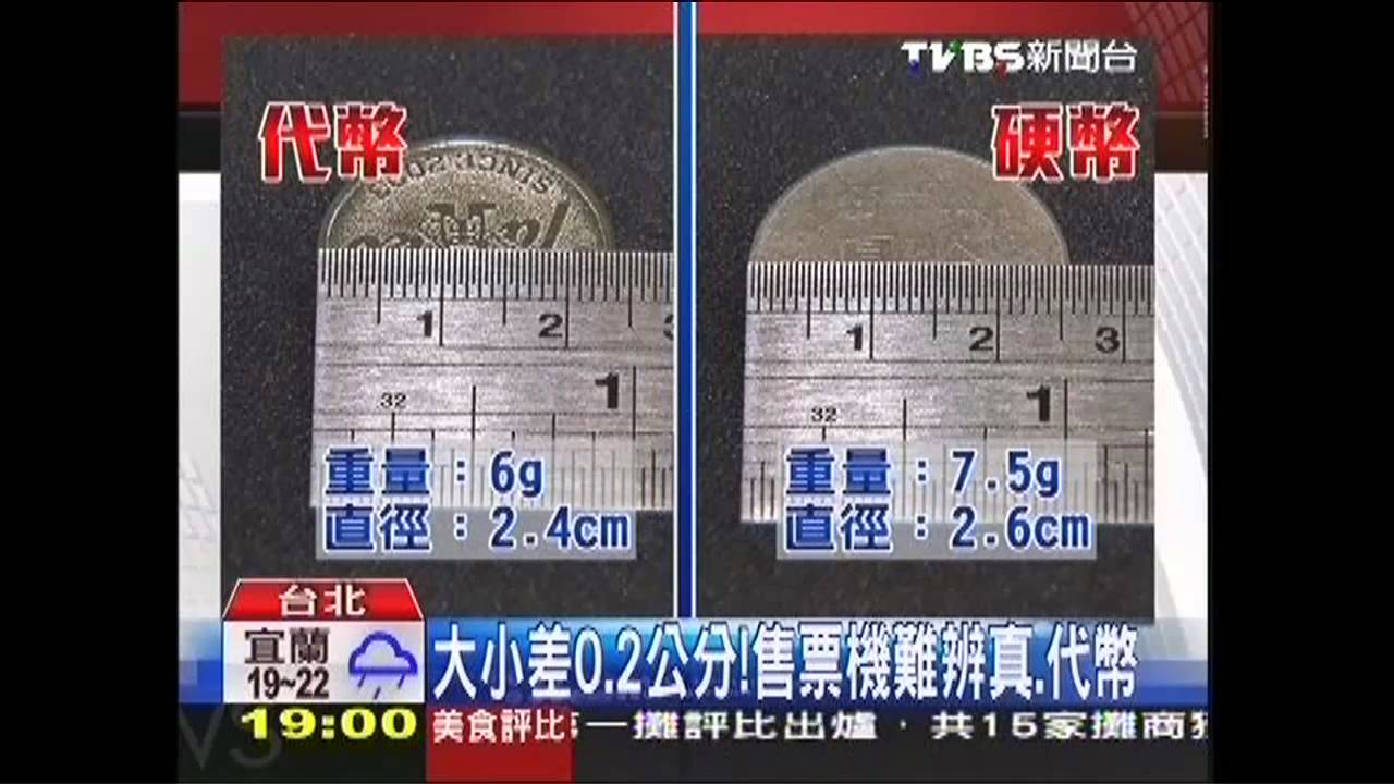大小差0.2公分！　售票機難辨真、代幣