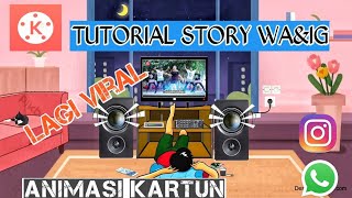 Download lagu CARA MEMBUAT STORY WA KEKINIAN | animasi kartun mp3