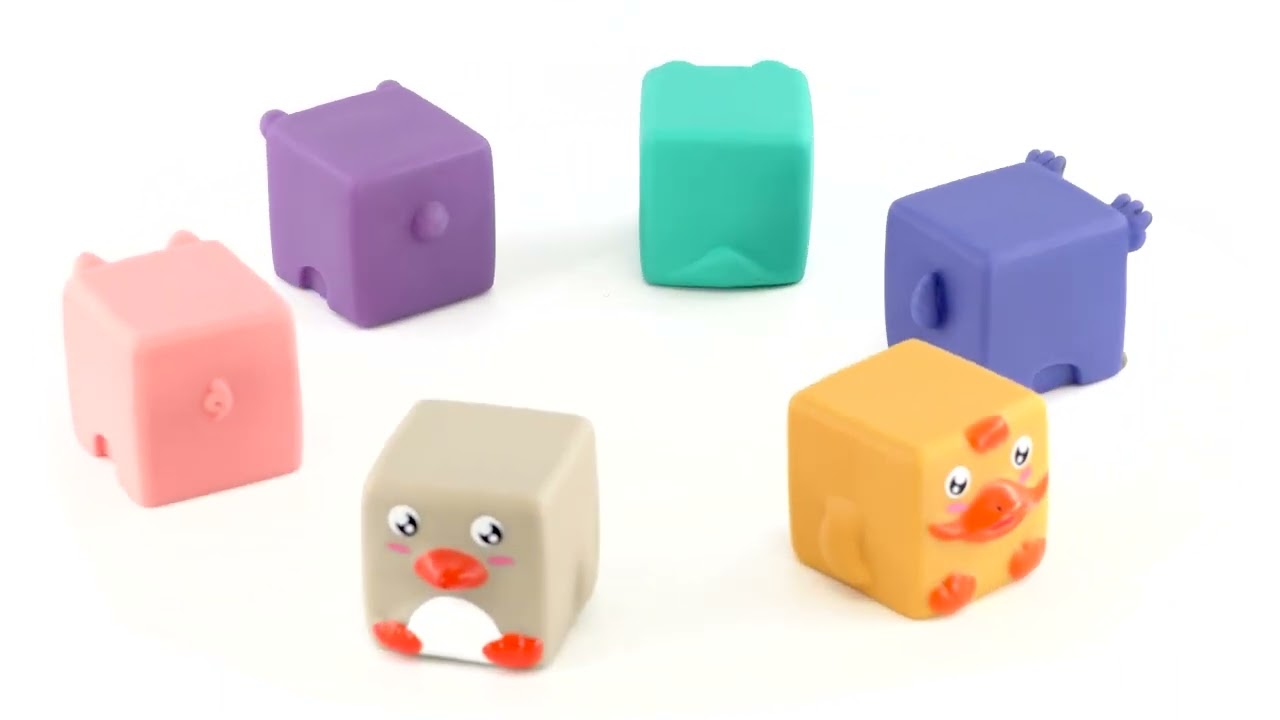 6 Pieces Stacking Building Blocks With Squeaky Sound