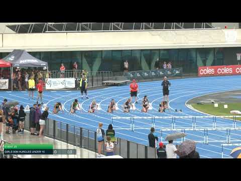 Girls Under 16 90m Hurdles H1 - 2020 State Combined Events Championships // LAVicTV