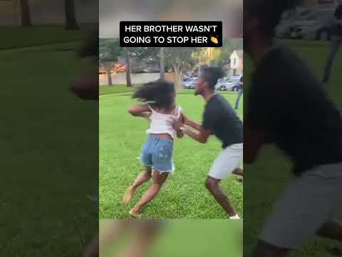 One-handed catch on her brother 😂👏 (via @loryn.goodwyn/IG) #shorts