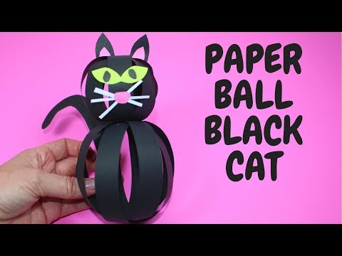 Paper Ball Black Cat