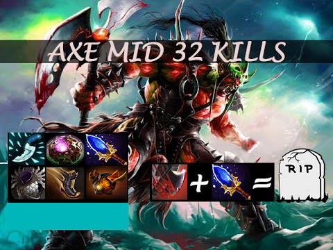 Miracle - Dota 2 Highlights Brutal Axe Solo MID 32 Kills in 32 Mins