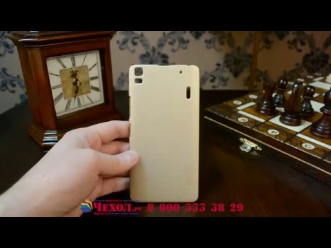 Задняя панель-накладка из тончайшего и прочного пластика для Lenovo K3 Note/A7000 золотая