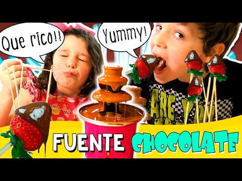 🍓 ¡¡FUENTE de CHOCOLATE con FRESAS, Plátanos y MARSHMALLOWS!! 🍓🍌🍫 Cumpleaños de DADDY HAACK 🎂