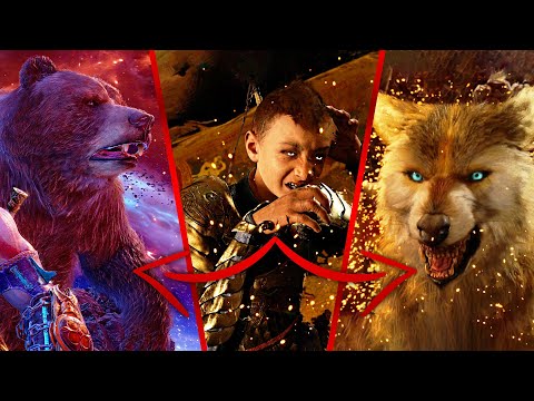 All Atreus Animal Transformations - God of War Ragnarok PS5 4K