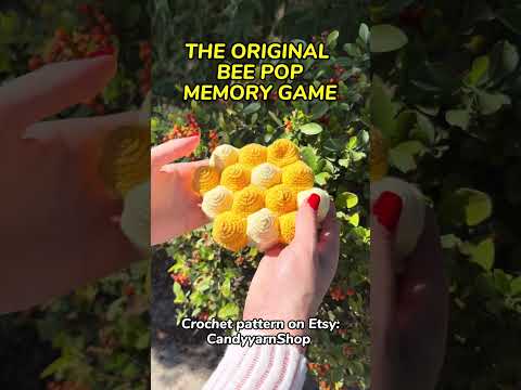 The ORIGINAL BEE POP Memory Game Crochet Pattern