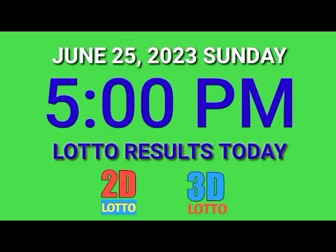 5pm Lotto Result Today PCSO June 25, 2023 Sunday ez2 swertres 2d 3d