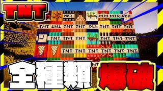 [検証]TNTmod全種類一気に爆破したらワールドはどうなる！？[マインクラフト]【MOD紹介】