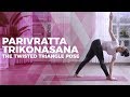 Parivrtta Trikonasana The Twisted Triangle Pose Yogic Fitness