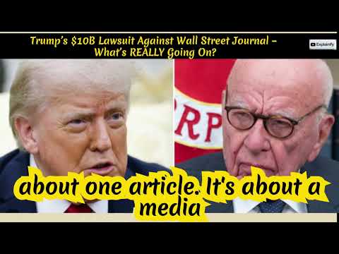 Trump's $10B Lawsuit Against Wall Street Journal | Rupert Murdoch | Explainify