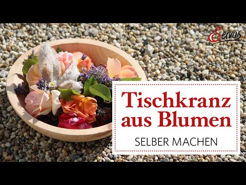 Tischkranz aus Blumen selber machen