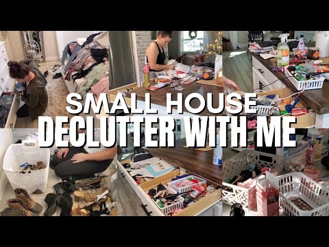 Part of a video titled Getting rid of so much stuff | Small home Declutter and clean with me