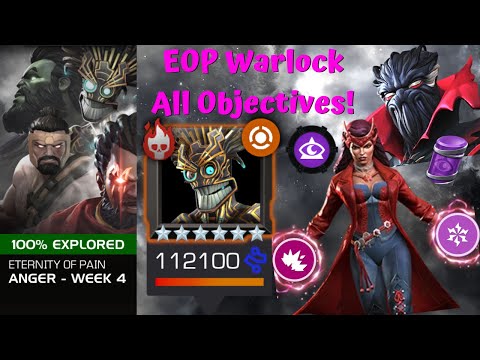 Eternity of Pain: Anger Week 4 Warlock! All Objectives Smashed/Soloed! - Marvel Contest of Champions