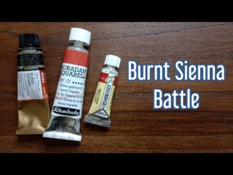 Burnt Sienna Watercolor Comparison