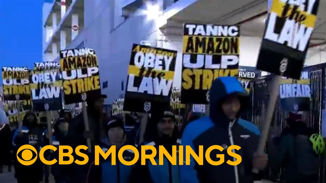Holiday shipping at risk as thousands of Amazon workers walk off the job