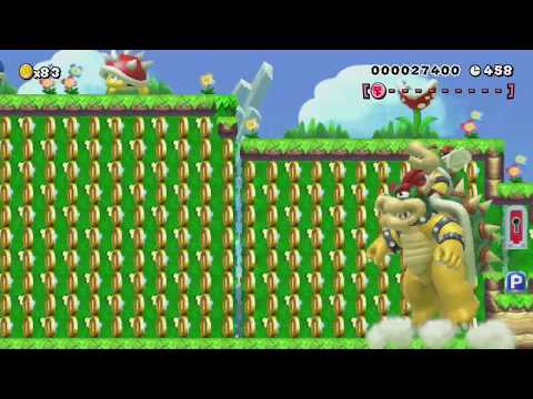 マリオでイッテQ! 大木で↑(下)+ZR押し自動OR自力ツアー by ツーテンドウ - Super Mario Maker - No Commentary 1bp 1bq