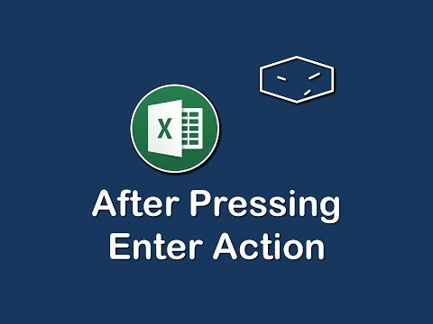ms office excel after pressing enter action