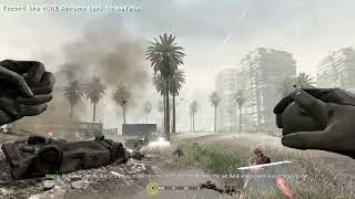 UN Peacekeepers Helps a stranded Abrams tank (war pig) get out in COD 4: MW