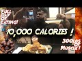 300 lb bodybuilder eats 10,000 calories ! Epic cheat day !