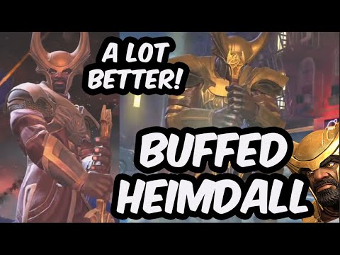 Buffed Heimdall LIVE GAMEPLAY - A LOT BETTER?!? RAMP UP GOD TIER?!? - Marvel Contest of Champions
