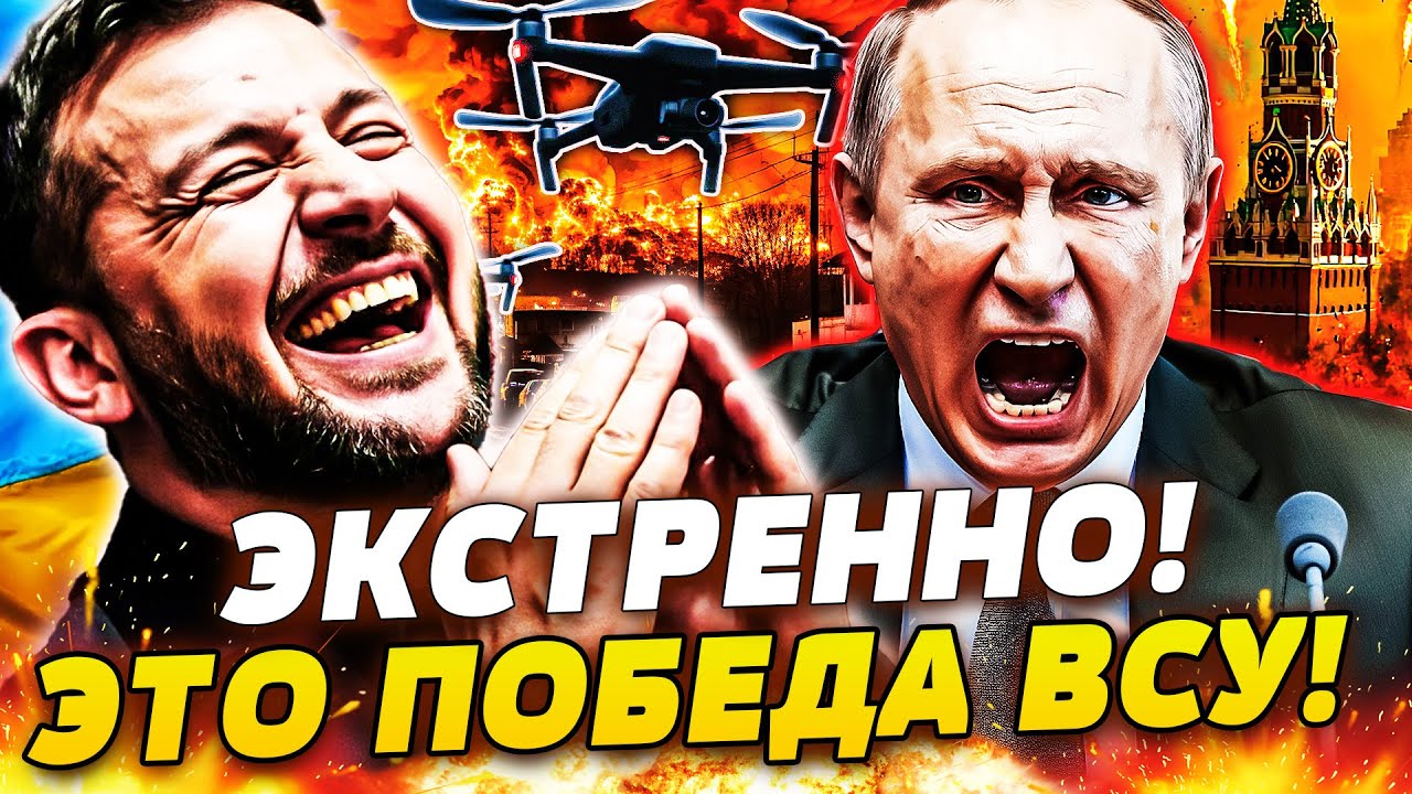 ⚡️НЕВЕРОЯТНО! КРЕМЛЬ В ОГНЕ! ВСУ УНИЧТОЖИЛИ КАЖДУЮ ЦЕЛЬ! ВАУ! НЕОЖИДАННЫЙ УД