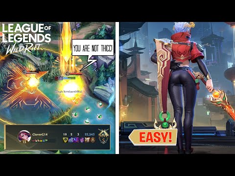Lunar Beast Fiora Gameplay Wild Rift | Fiora Skin is Thicc | Skin Giveaway