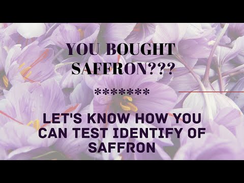 how to test identify of saffron ? WITH 3 LANGUAGES(EN-TR-ID)
