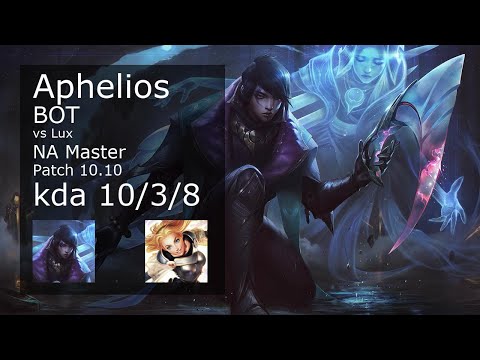 Aphelios ADC & Thresh vs Lux & Anivia - NA Master 10/3/8 Patch 10.10 Gameplay
