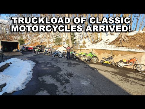 TRUCKLOAD OF CLASSIC MOTORCYCLES ARRIVED!