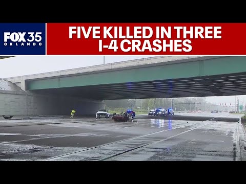 5 dead in 3 crashes on I-4 across Central Florida over 48 hours