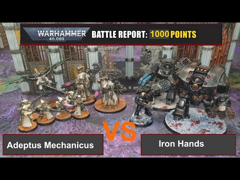 Warhammer 40k Battle Report: Adeptus Mechanicus vs. Iron Hands 1000 Pkt 9.Edi deutsch
