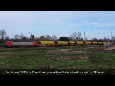 Comboio n.º50366 à saida de Alfarelos
