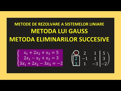 GAUSS'S METHOD OF SOLVING SYSTEMS OF LINEAR EQUATIONS GRADE 11 MATHEMATICS BAC ELIMINATION METHOD