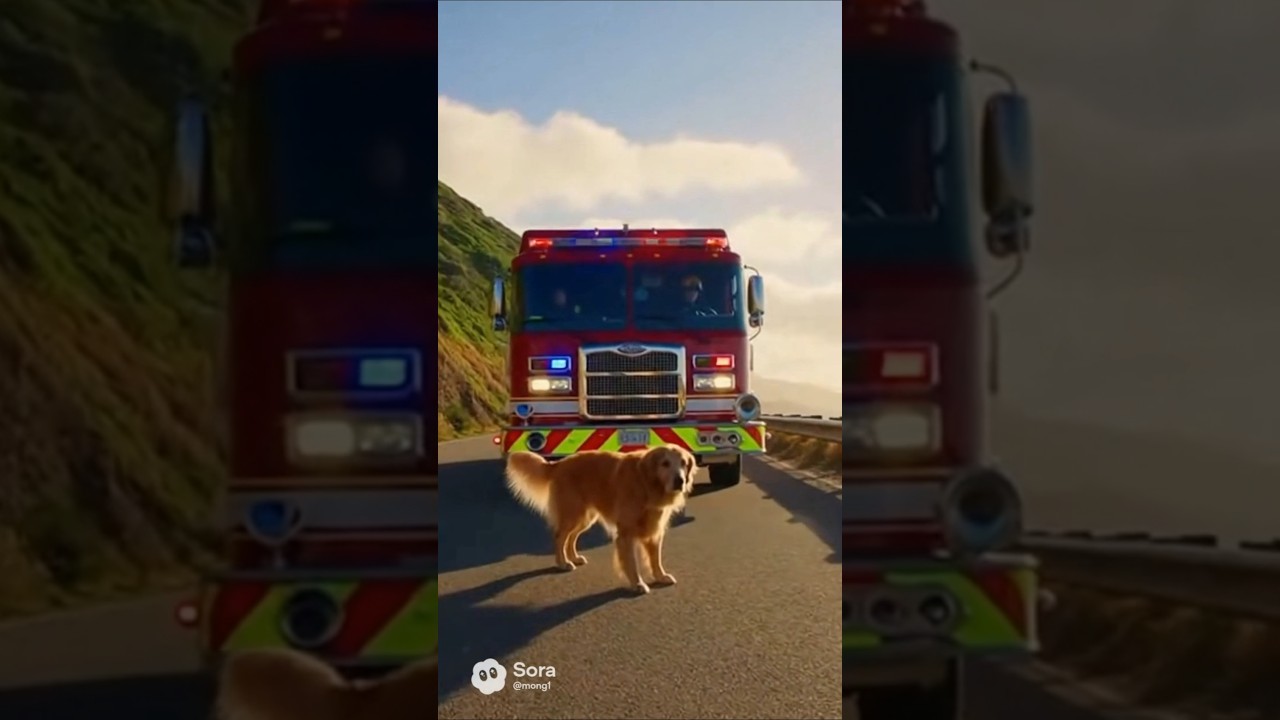 소방차 막아선 강아지의 정체... 잠시 후 충격 반전 (Hero Dog Goldy Saves Firefighters)