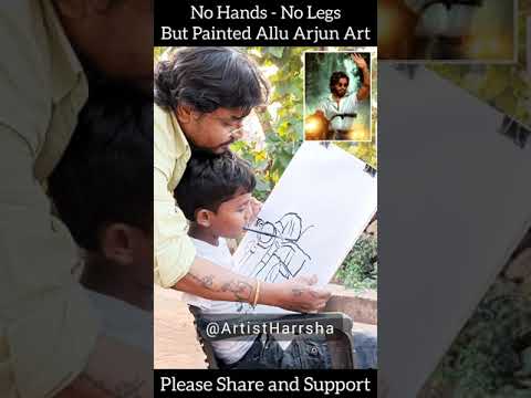 Crazy #alluarjun #painting  #shorts #viral #trending