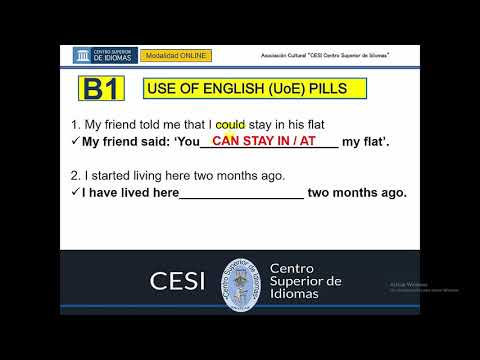 B1 - Use of English Pill - CESI
