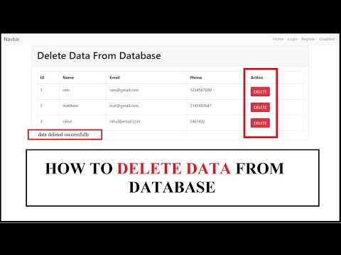 Learn How to delete data from database in PHP | MySql database - Mind ...